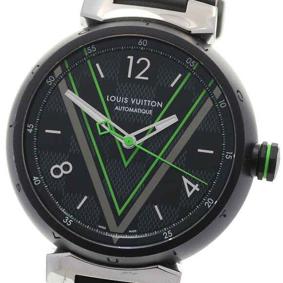 LOUIS VUITTON Tambour QA131 black Dial Automatic Men's Watch_867464 - Picture 1 of 6